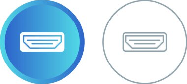 hdmi port çizgisi simge vektörü. hdmi port işareti. izole edilmiş çizgi simgesi siyah illüstrasyon