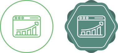 beyaz arkaplanda izole edilmiş çizgi pasta grafiği bilgi simgesi. 