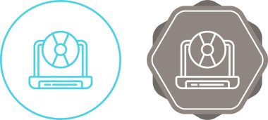 dizüstü bilgisayar ve cd simgeleri beyaz ve siyah arkaplan üzerinde izole edilmiş, vektör illüstrasyonu