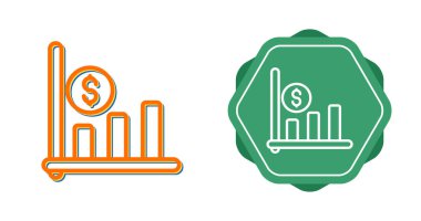 finansal grafik simgeleri ayarlandı, vektör illüstrasyonu 