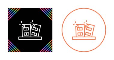 Deprem Simgeleri ayarlandı, vektör illüstrasyonu