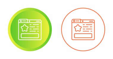 Satır tarayıcı pencerelerini yıldız simgeleriyle ayarla. vektör illüstrasyonu     