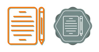 Basit uygulama simgeleri. Kalemli defterler. 