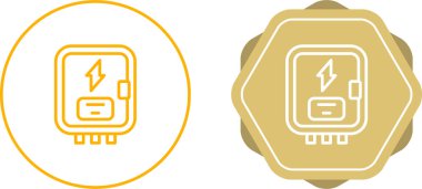 Elektrik Paneli Web simgesi vektör illüstrasyonu 