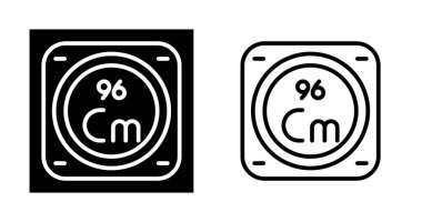 Kimyasal Element Web simgesi vektör çizimi
