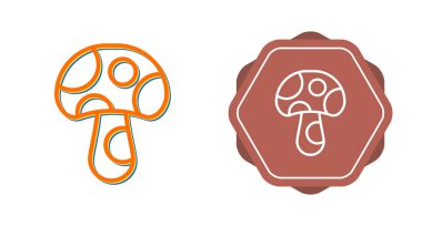 Mantarlar. Web simgeleri basit resimleme       