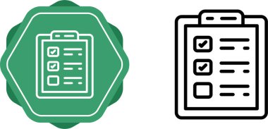  Kontrol listesi web simgeleri basit illüstrasyon