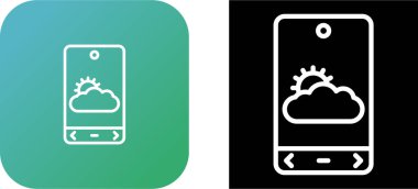 Akıllı Telefon Web Simgesi Basit İllüstrasyon Beyaz Arkaplanda İzole Edildi 
