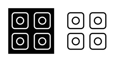 Beyaz arkaplanda menü simgeleri ayarlandı 