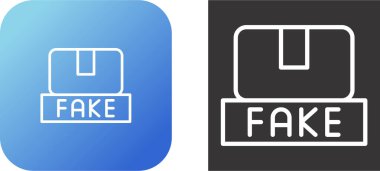 Sahte Ürünler, sahte ikonlar vektör illüstrasyonu 