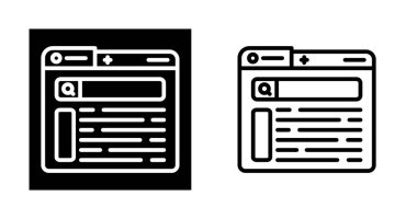 Web sayfası ikon vektör illüstrasyonu
