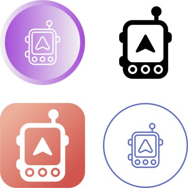 GPS web simgesi vektör illüstrasyonu