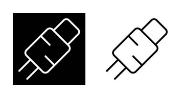 Beyaz arkaplanda kablo simgeleri kümesi, vektör illüstrasyonu 