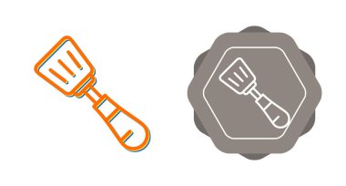 spatula simgeleri beyaz arkaplanda izole edildi.