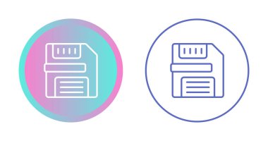Disket disk web simgesi vektör illüstrasyonu