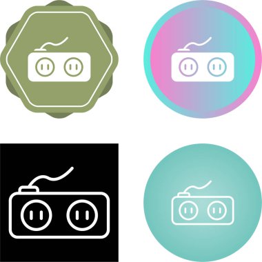 soketler web simgeleri, vektör basit illüstrasyon 