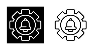 Vites simgesinde uyarı zili vektör çizimi 