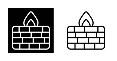 Firewall web simgelerinin vektör illüstrasyonu       