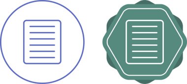 belge web simgesi vektör illüstrasyonu