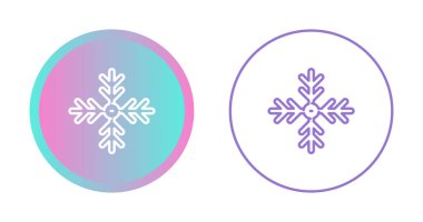 Kar Tanesi simgesi vektör çizimi 