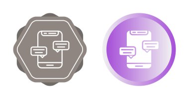 İleti simgeleri ayarlandı, vektör illüstrasyonu