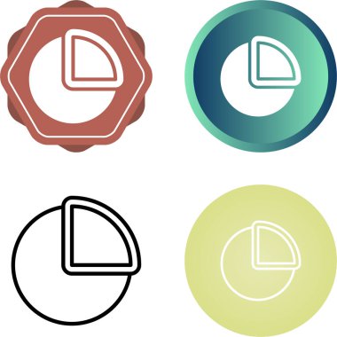 Pasta çizelgesi simgesi vektörü, katı logo illüstrasyonu, beyaz üzerine izole edilmiş piktogram