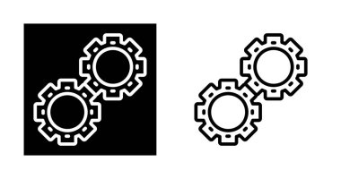 dişli simgeleri beyaz arkaplan üzerine resimleme ayarlandı