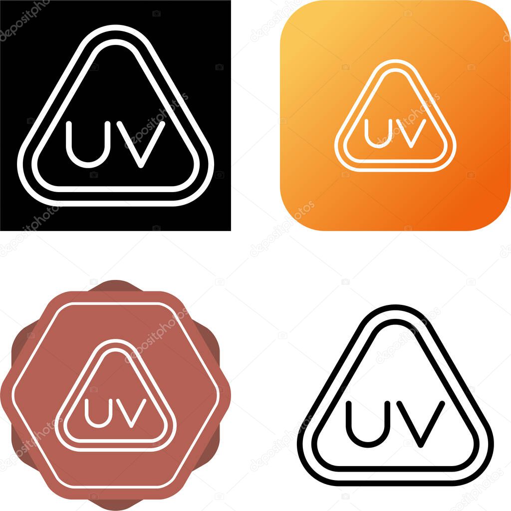 Ultraviolet Rays icon set vector illustration