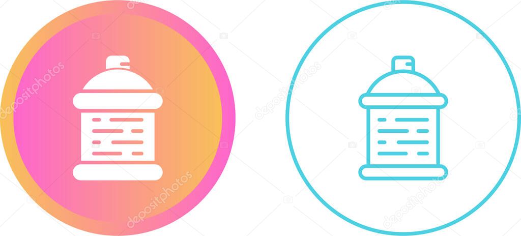 Spray can silhouette black icon. Vector illustration of spray can symbol isolated on white background