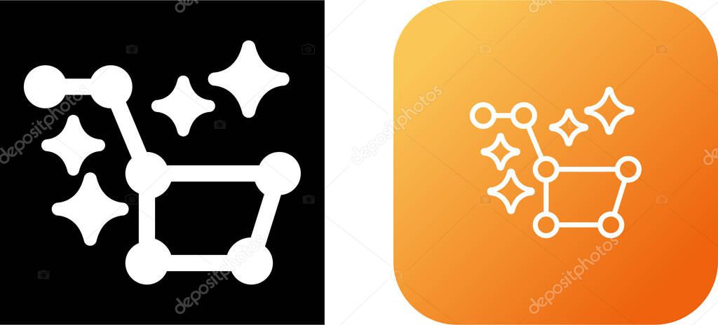 Vector illustration of the Constellation Ursa Major icon on white background