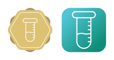 Bilimsel Araştırma Kullanımı için Kimya Laboratuvarı Malzeme Vektör Simgeleri, Test Tüpleri Sembolleri