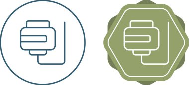 Magsafe Simgesi İnce Çizgi Sanat İşareti, Beyaz Arkaplanda İzole Edildi 