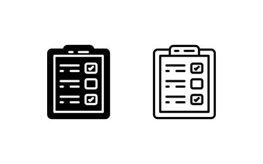 Yapılacaklar listesi web simgesi vektör çizimi