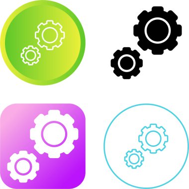 Gears'ı web simge vektör çizim