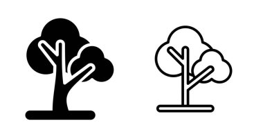 Ağaç Icons set, vektör çizim  