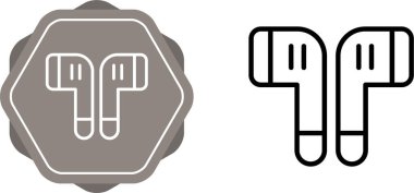 Kulaklıklar. Web simgeleri basit resimleme 