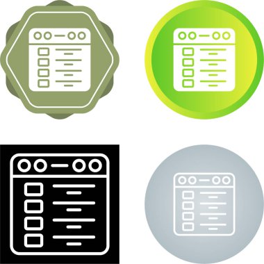 Web sayfası modern satır simgesi