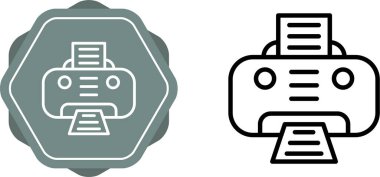 Yazıcı web simge vektör çizim