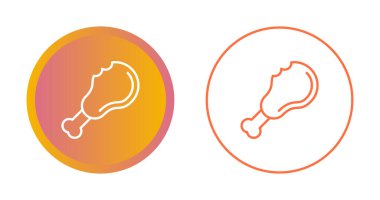 Tavuk budu simgeleri beyaz arkaplanda izole edildi.