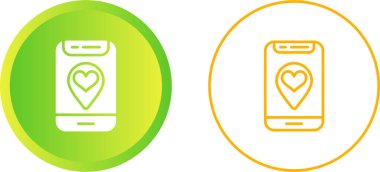akıllı telefon web simgesi vektör illüstrasyonunda konum