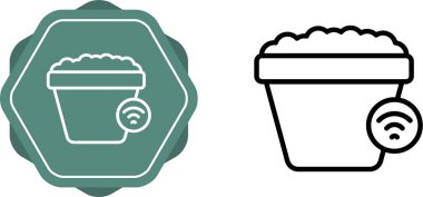 kova ağ ikonu vektör illüstrasyonu