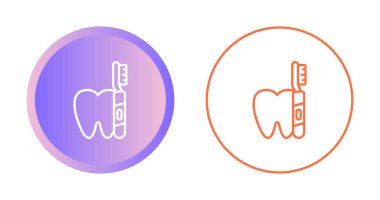 diş ve diş fırçası web simgesi vektör çizimi