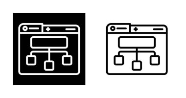 Beyaz arkaplanda sunucu ağ simgeleri olan bilgisayar dizinleri 