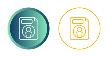 Kişisel dosya simgeleri, vektör illüstrasyonu