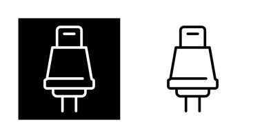 usb Web simgesi vektör illüstrasyonu