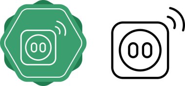 Smart Plug Simgeleri seti, vektör illüstrasyonu