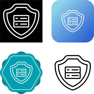 Data protection icons set, vector illustration 