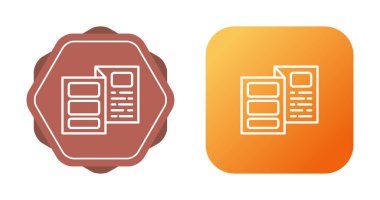 Broşür ikonları ayarlandı. Düğme Biçimi Tasarımı Beyaz Arkaplanda İzole Edildi 