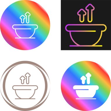 Küvet simgesi moda tasarım şablonu, beyaz arkaplanda vektör illüstrasyonu