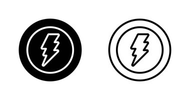 Şimşek Simgeleri vektör resimlemesini ayarladı 